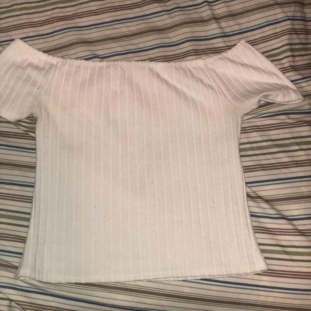 White off shoulder top